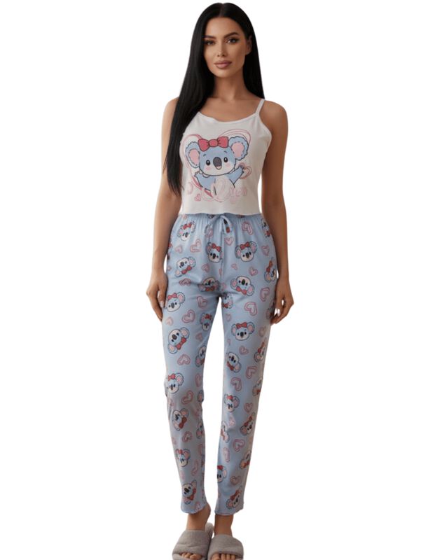 Conjunto Pijama Mujer Blusa Y Pantal&oacute;n Dama PIJ... image number null