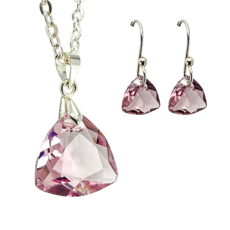 Set Collar Dije Trilliant Aretes Zvezda Plata 0... image number null