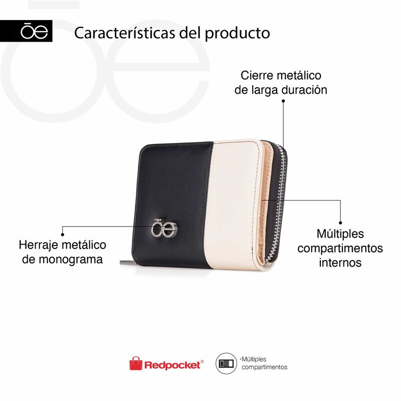 Cartera Hibrida Mediana Con Herraje Color Negro image number null