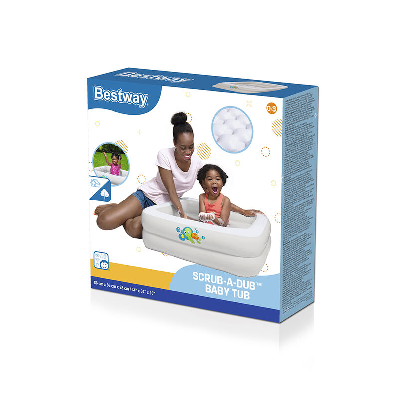 Ba&ntilde;era Inflable Cuadrada Para Beb&eacute; Bestway 86 C... image number null