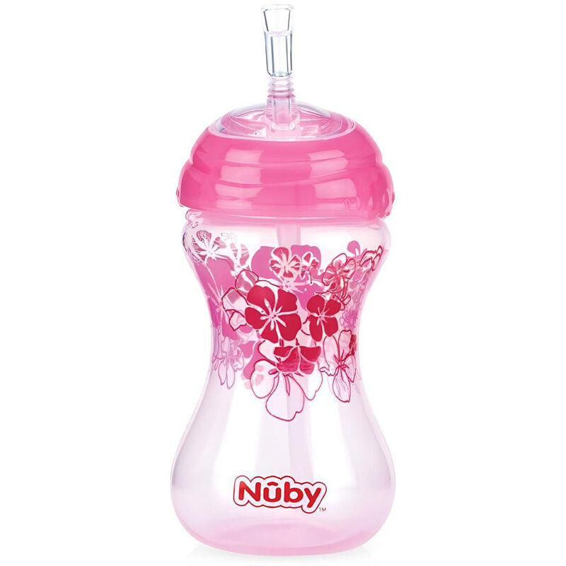 Vaso Point Clik-it Nuby 10oz Rosa Flores image number null