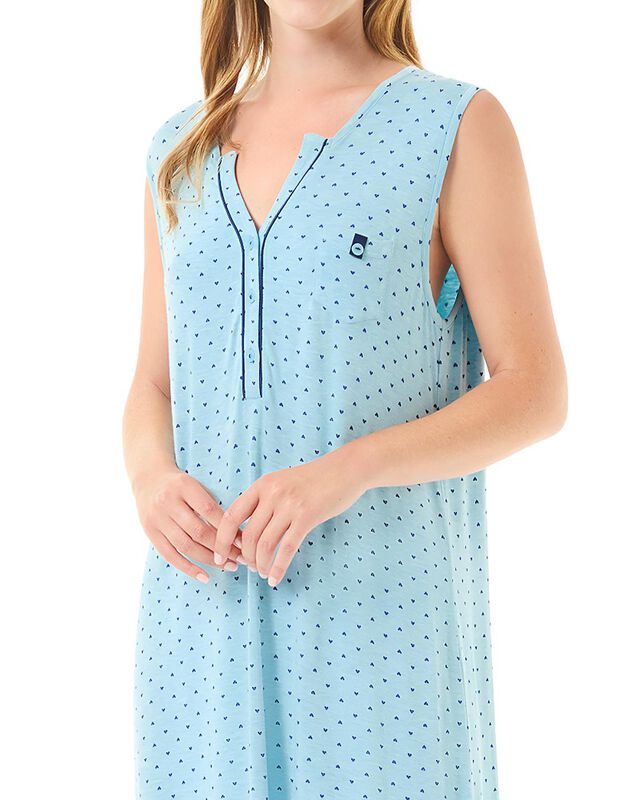 Camis&oacute;n Corto con Estampado de Corazones Turque... image number null