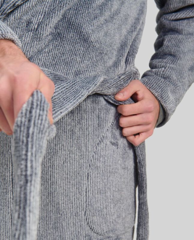 Bata Larga a Rayas Gris image number null