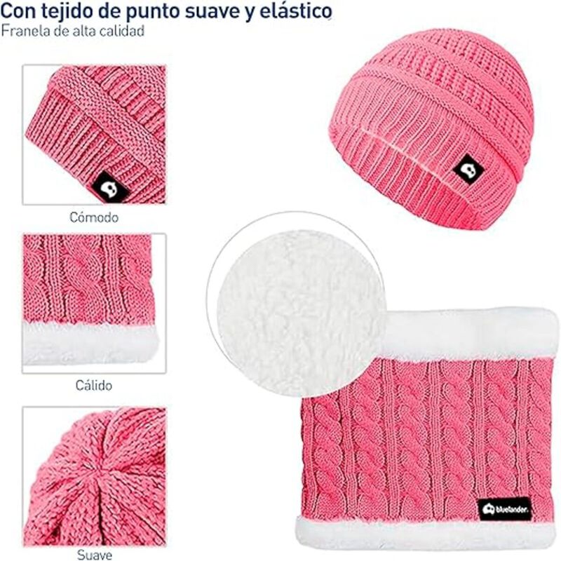 Juego de Gorro, Bufanda y Guantes Rosa para Ni&ntilde;... image number null
