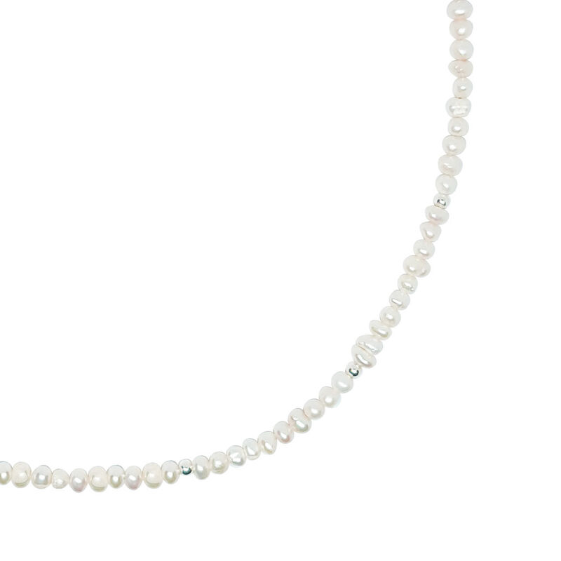 Collar Corto De Perlas Blancas image number null