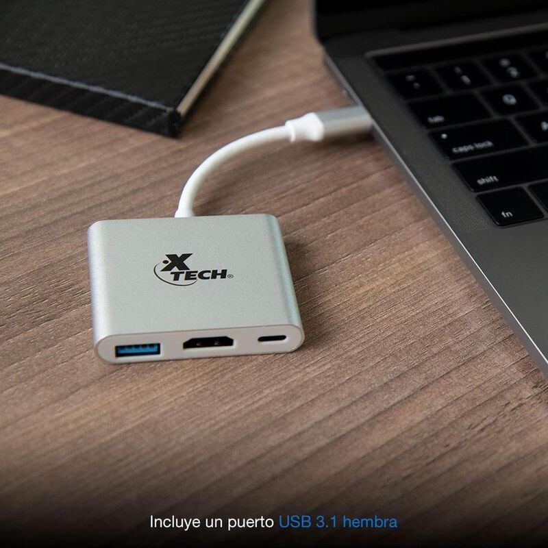 Adaptador multipuerto USB Tipo C 3-en-1 Xtech X... image number null
