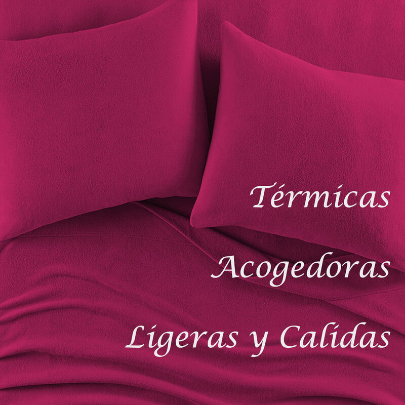 Juego de S&aacute;banas Polar King Size Vino T&eacute;rmicas,... image number null