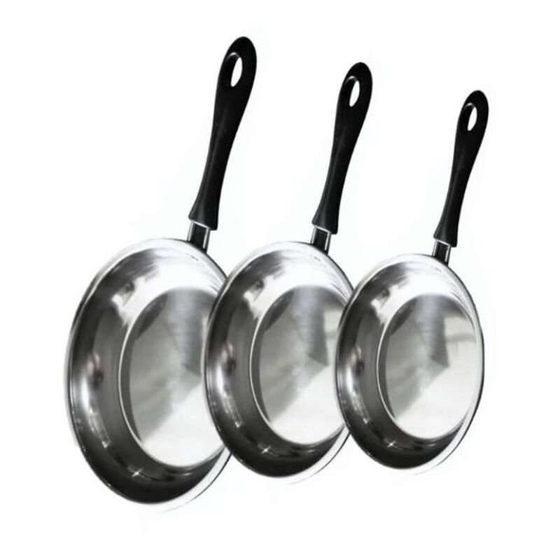 Kit Set Sartenes Acero Inoxidable Set 3 Piezas ... image number null