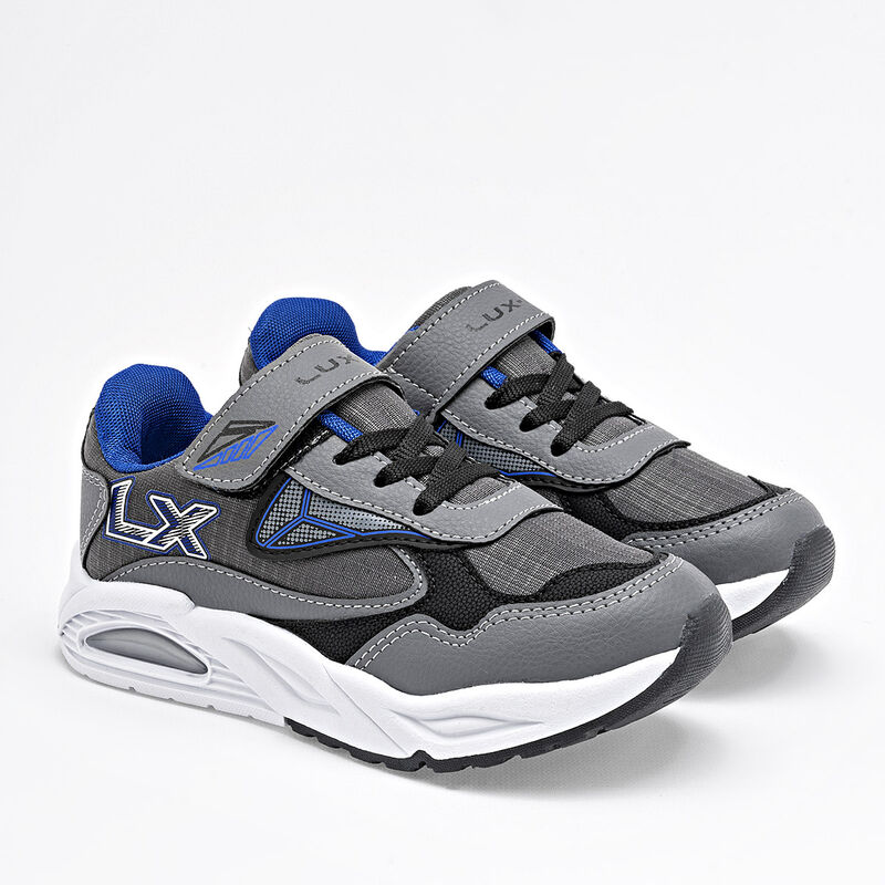 Lux-10 Tenis deportivo para ni&ntilde;o. Gris negro image number null