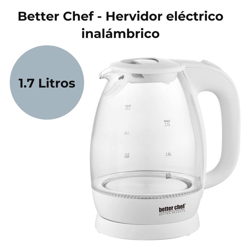 Tetera Hervidor El&eacute;ctrico Better Chef De Vidrio... image number null
