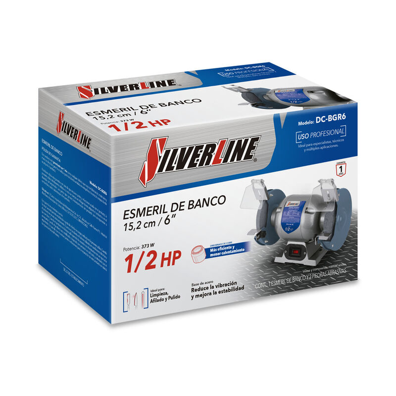 Esmeril de Banco Silverline  de 6 Pulgadas Colo... image number null