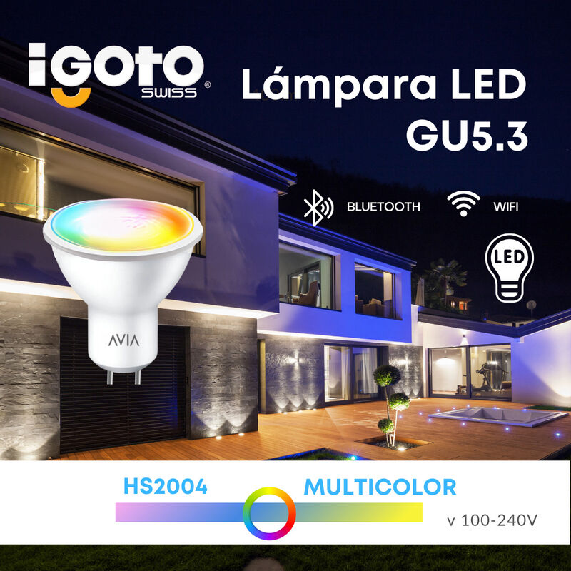 Pack 5 piezas Foco Led Dicroico Gu5.3 Inteligen... image number null