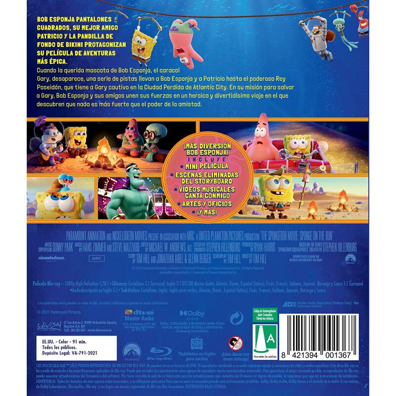 Bob Esponja - Un h&eacute;roe al rescate - BD [Blu-ray... image number null