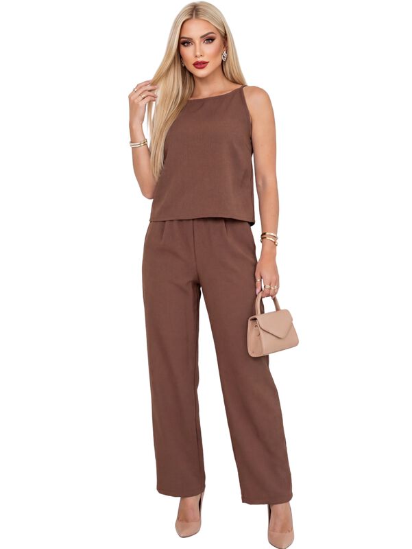 Conjunto 2 Piezas Blusa Sin Mangas Y Pantal&oacute;n P... image number null