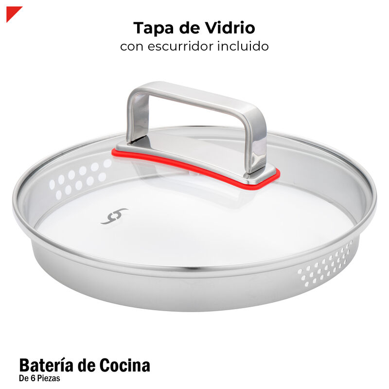 Bogner Batería De Cocina Acero Inoxidable 6 Pie... image number null