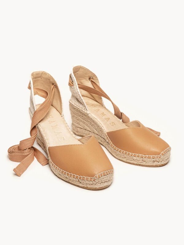 Alpargata de Cu&ntilde;a Media Romero Marr&oacute;n Claro image number null