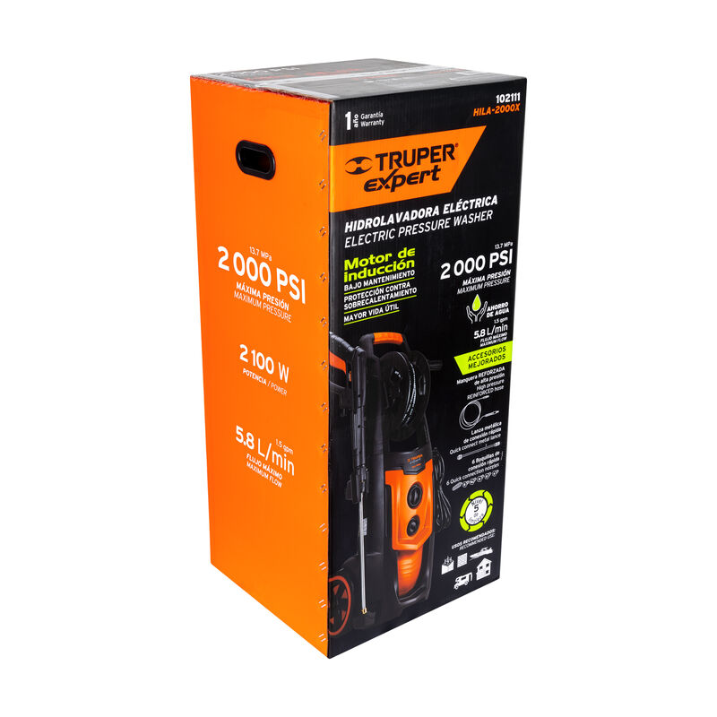 Hidrolavadora El&eacute;ctrica2000 Psi Motor de Inducc... image number null