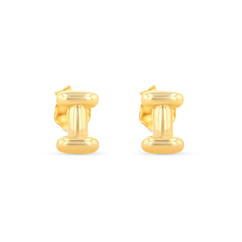 Aretes De Oro Amarillo De 10K (Letra I) image number null
