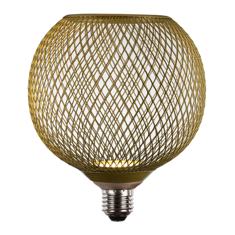 Foco Globo Malla Met&aacute;lica Led 4.5 W, Luz &Aacute;mbar,... image number null