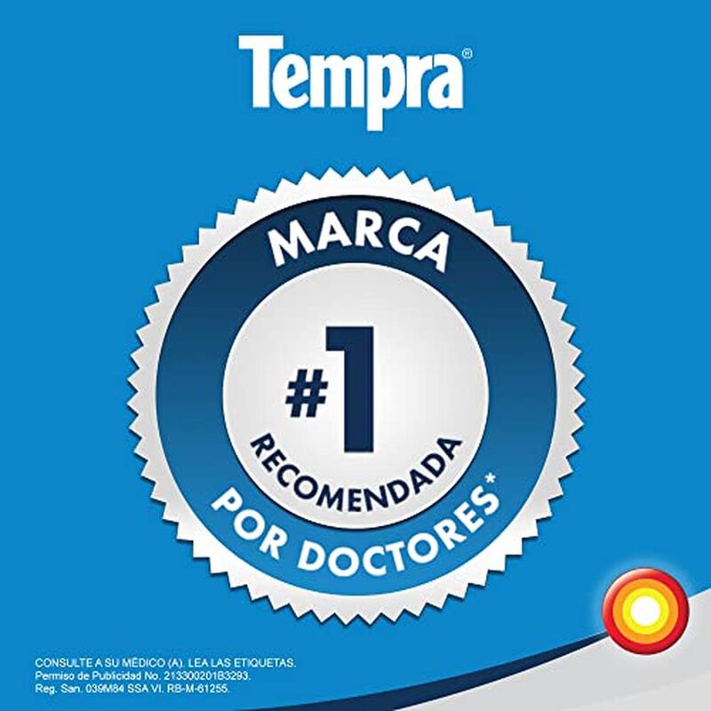 Tempra Tableta Masticable 160mg Fiebre y Dolor ... image number null