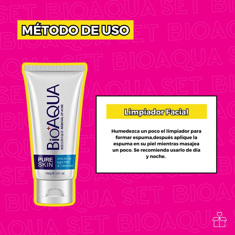 Set de 3 Pure Skin Bioaqua Retira Acn&eacute; Espinill... image number null