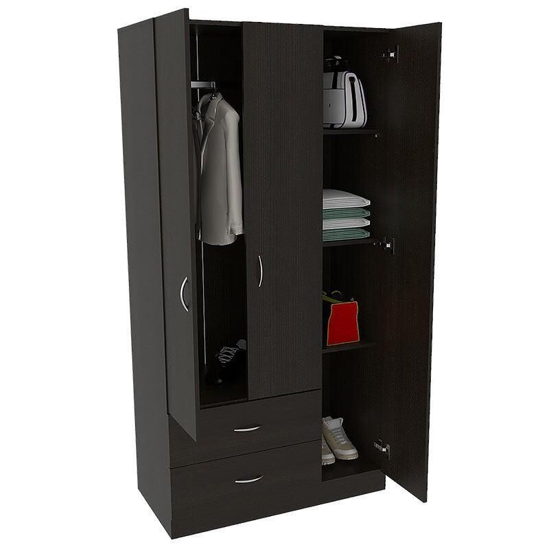 Closet Am&eacute;rica Wengue con Dos Cajones Virtual M... image number null