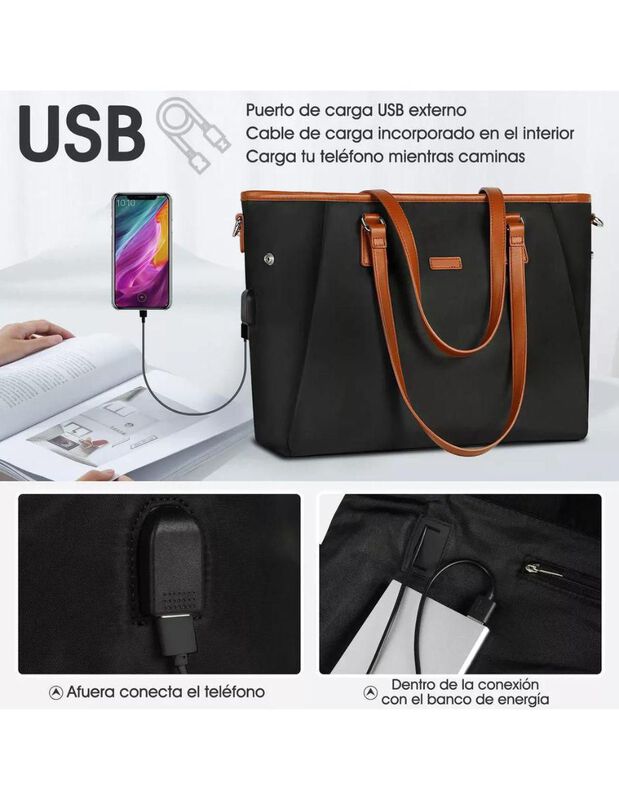 Bolsa Tote Pink Brule Womtech Para Mujer image number null