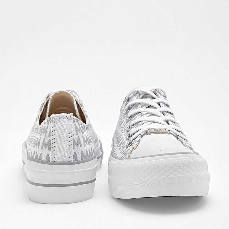 Moramora Tenis urbano para mujer blanco gris image number null