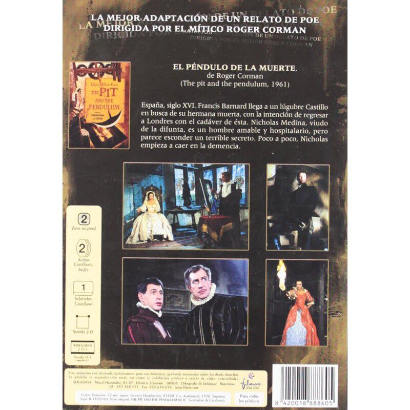 El P&eacute;ndulo de la Muerte [DVD] (1961) The Pit an... image number null