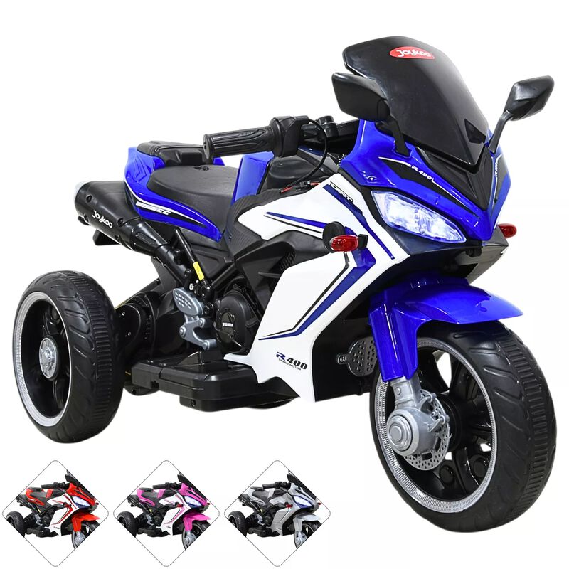 Moto El&eacute;ctrica Deportiva Para Ni&ntilde;os 3 Ruedas Bl... image number null