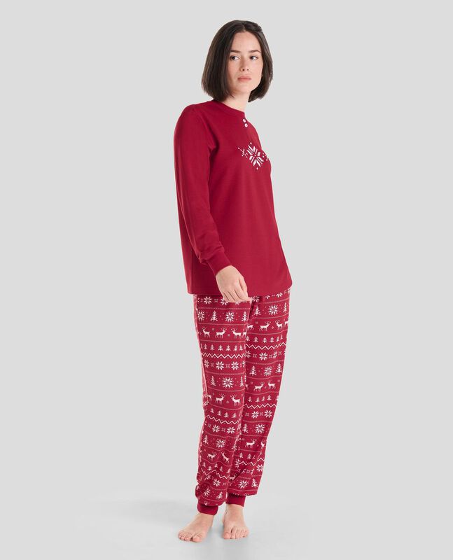 Pijama Estampado para Mujer Rojo image number null