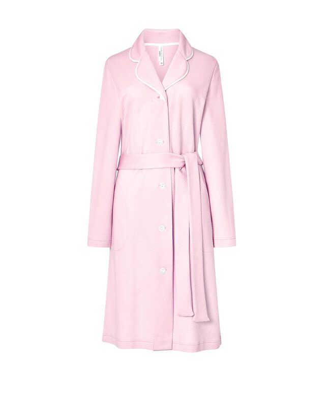 Bata de Botones de Punto Circular Rosa image number null