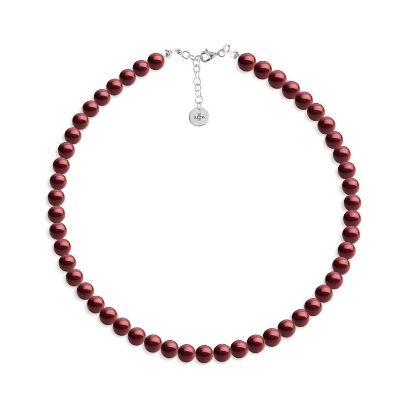 Collar, aretes y pulsera Perlas de cristal larg... image number null