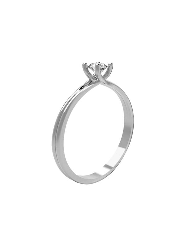 Anillo de Compromiso de 14K con Circonia Talla ... image number null