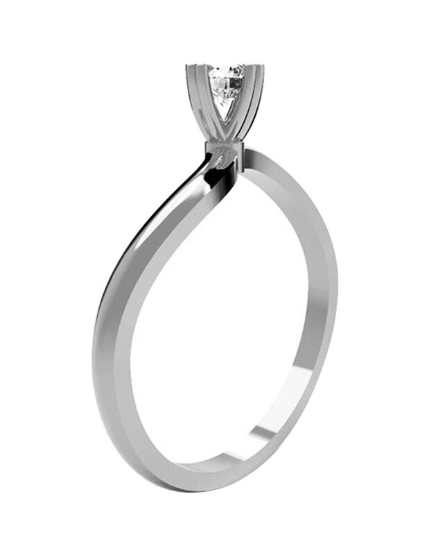 Anillo de Compromiso en Oro de 14K con Circonia... image number null