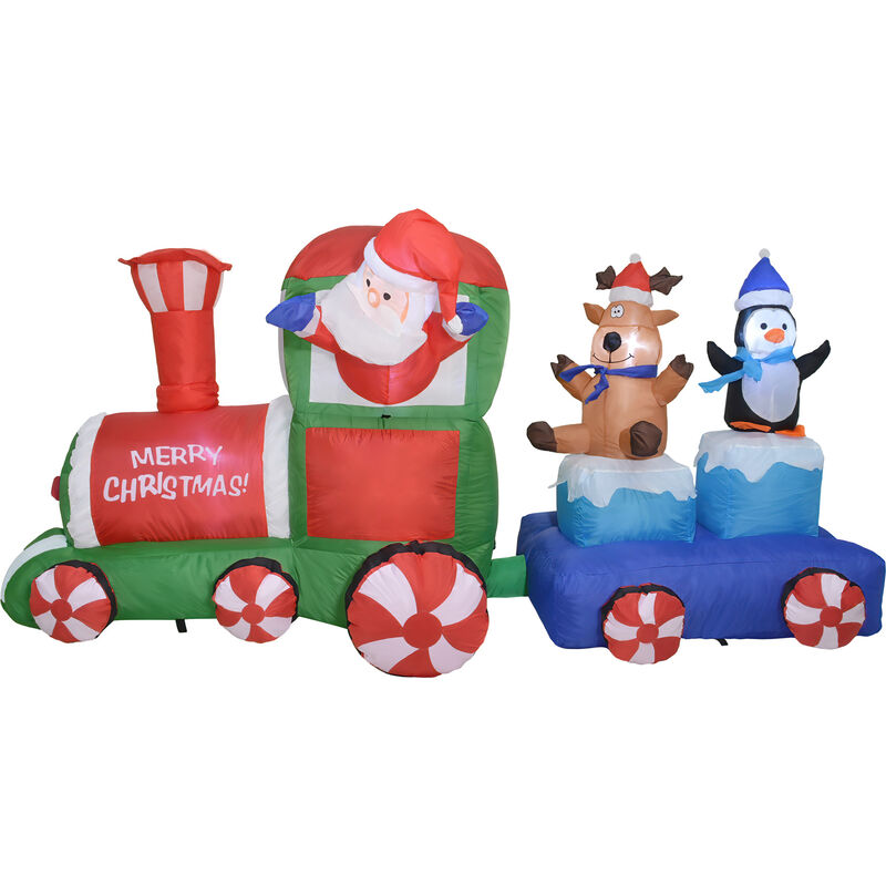 Inflable Navidad Tren Navide&ntilde;o 2.2m Exterior Lu... image number null