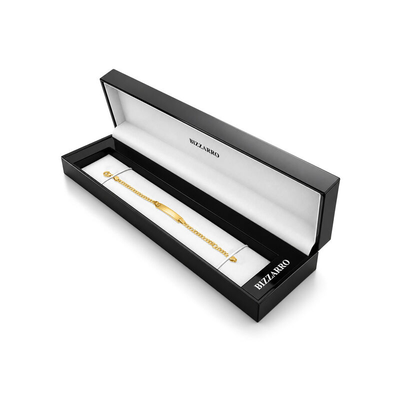 Esclava Oro Amarillo Platinado 10k 1x1 16 Cm Bi... image number null