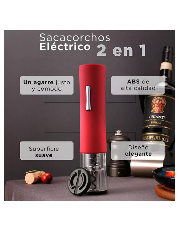Sacacorchos el&eacute;ctrico Casa BIU de metal image number null