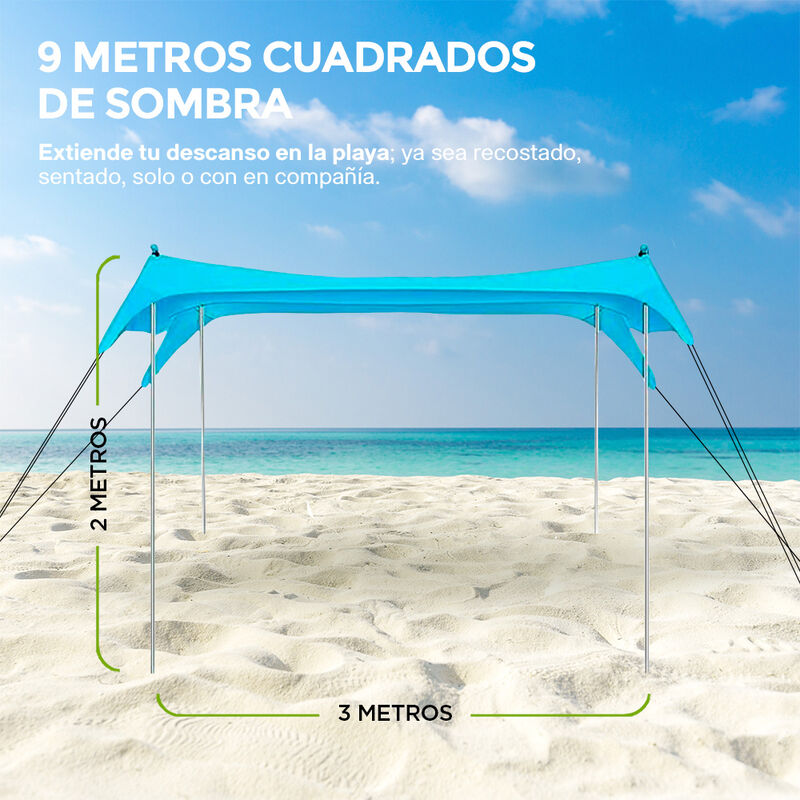 Toldo para Playa Portatil Carpa Plegable Resist... image number null
