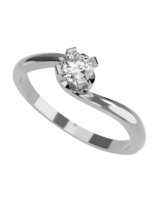 Anillo de Compromiso de 14K con Diamante de Lab... image number null