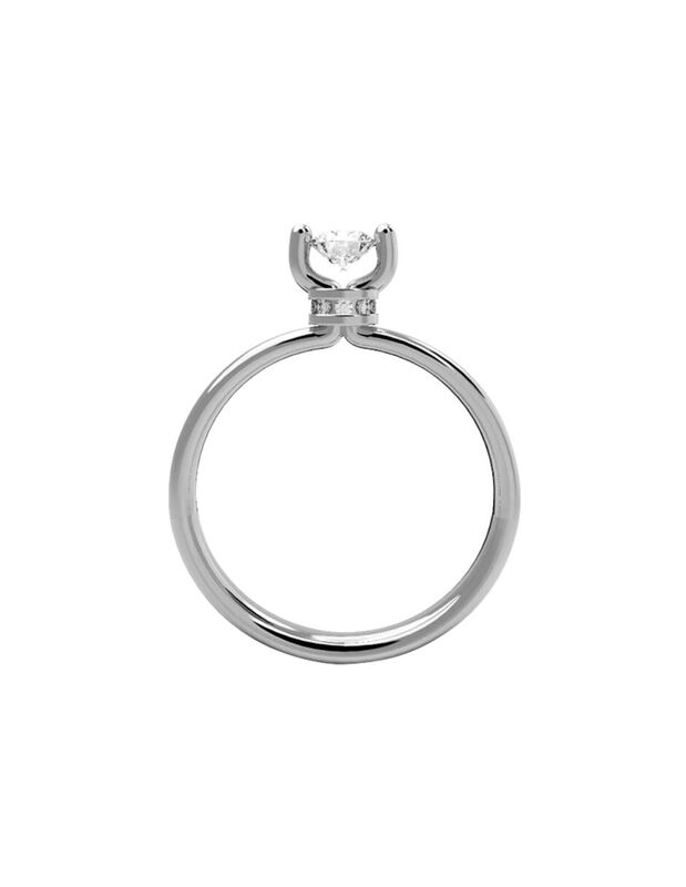 Anillo de Compromiso de 14K con Circonia Talla ... image number null