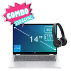 Combo Laptop Hp Omnibook 5 Flip 2 En 1 Core I5 8gb Ram 512gb 14'' 2k Touvh 14-fp0013dx + Audifonos Bluetooth