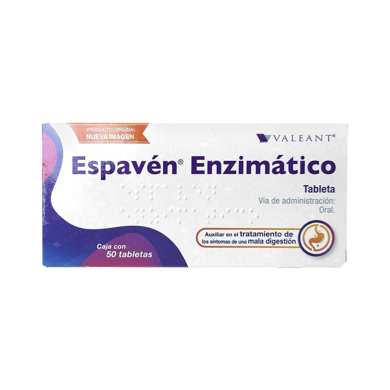 Espaven Enzimatico 130/25/5/40 Mg 50 Tabletas image number null