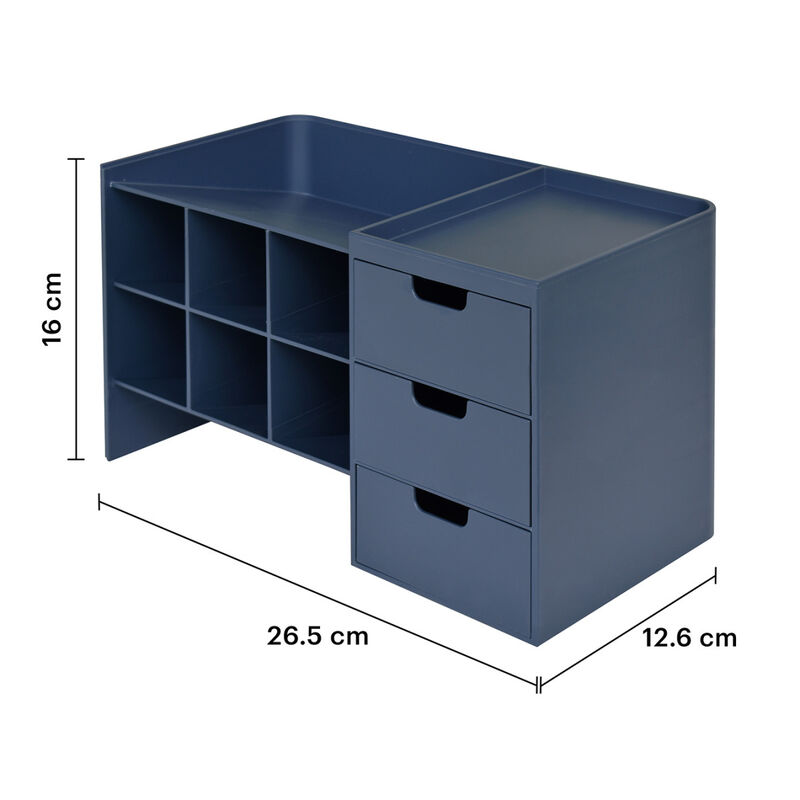 Organizador De Escritorio Multiusos Azul image number null