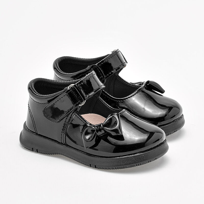 Kids Sofi Zapatitos para beb&eacute; ni&ntilde;a negro charol image number null