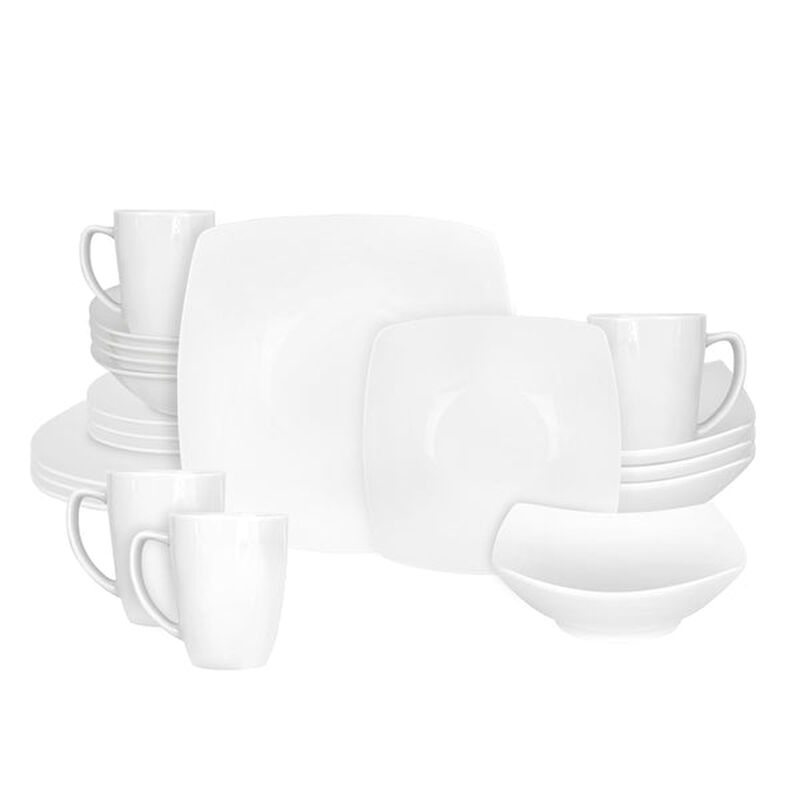 Vajilla Kvadrat para 4 Personas &ndash; Cer&aacute;mica Blan... image number null