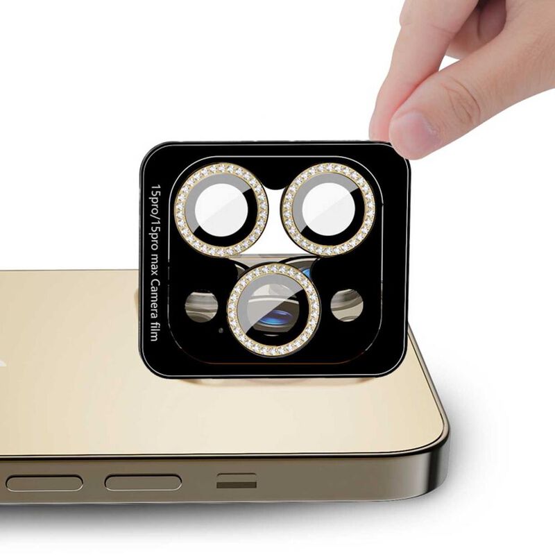 Mica Vidrio MYBAT GlamCam para iPhone 15 PRO y ... image number null