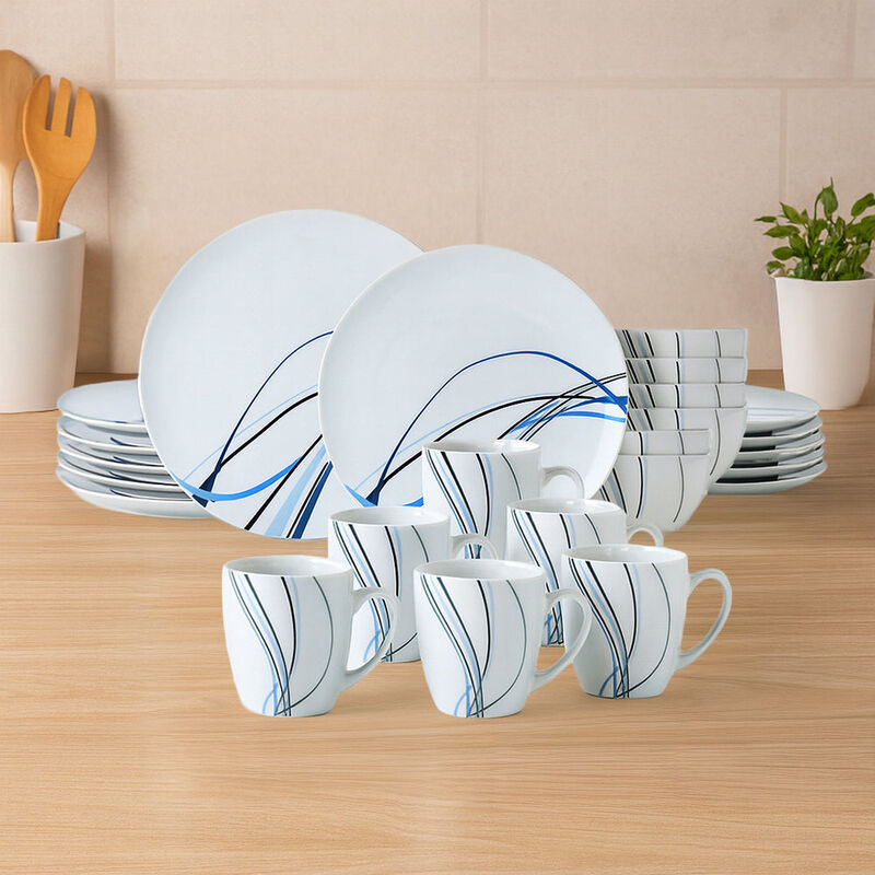 Vajilla Linn&eacute;a para 6 Personas - Cer&aacute;mica Azul/... image number null