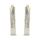 Arracadas Oro 10k Con Platinado 21mm | Bizzarro