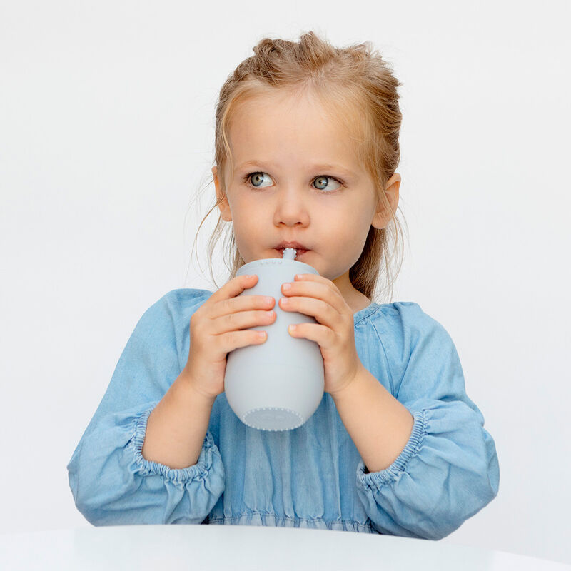 Ezpz Vaso Con Popote Happy Plata image number null